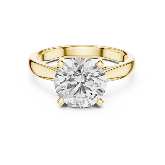 Lab Diamond Round Cut Solitaire Engagement Ring