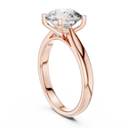 Lab Diamond Round Cut Solitaire Engagement Ring