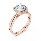 Lab Diamond Round Cut Solitaire Engagement Ring