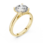 Lab Diamond Round Cut Solitaire Engagement Ring