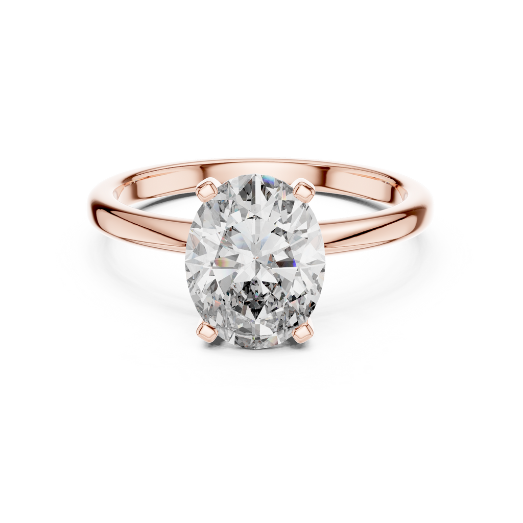 2 Carat Oval Cut Solitaire Lab Diamond Engagement Ring