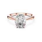 2 Carat Oval Cut Solitaire Lab Diamond Engagement Ring