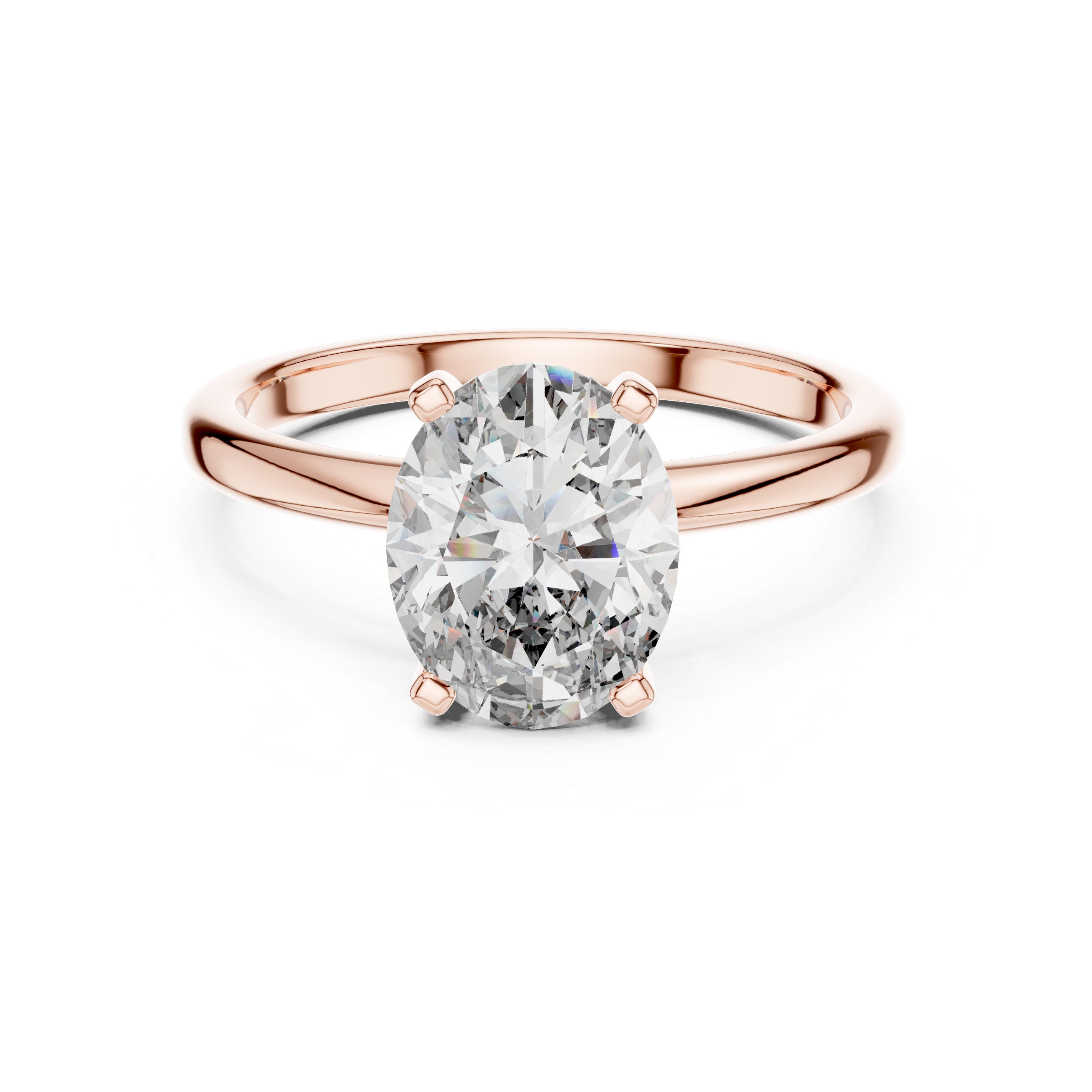 2 Carat Oval Cut Solitaire Lab Diamond Engagement Ring