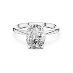 2 Carat Oval Cut Solitaire Lab Diamond Engagement Ring