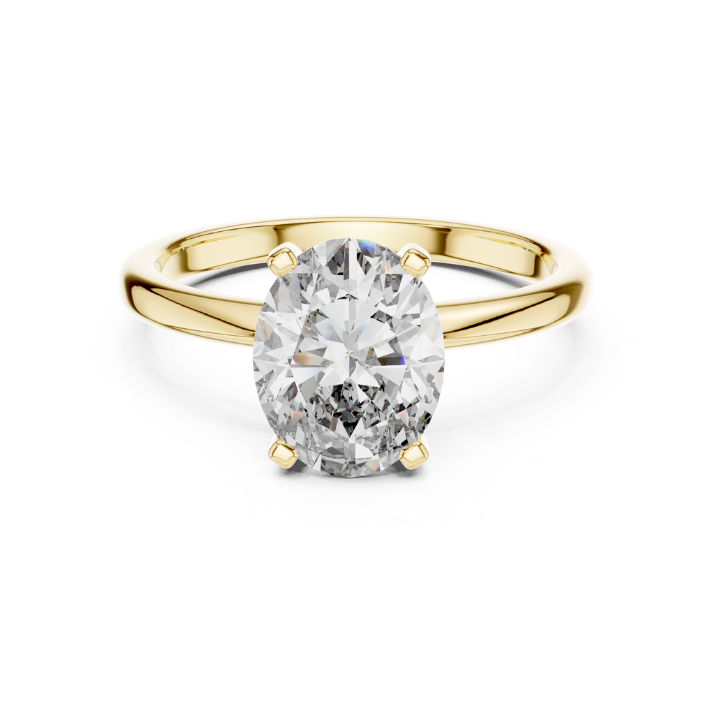 2 Carat Oval Cut Solitaire Lab Diamond Engagement Ring
