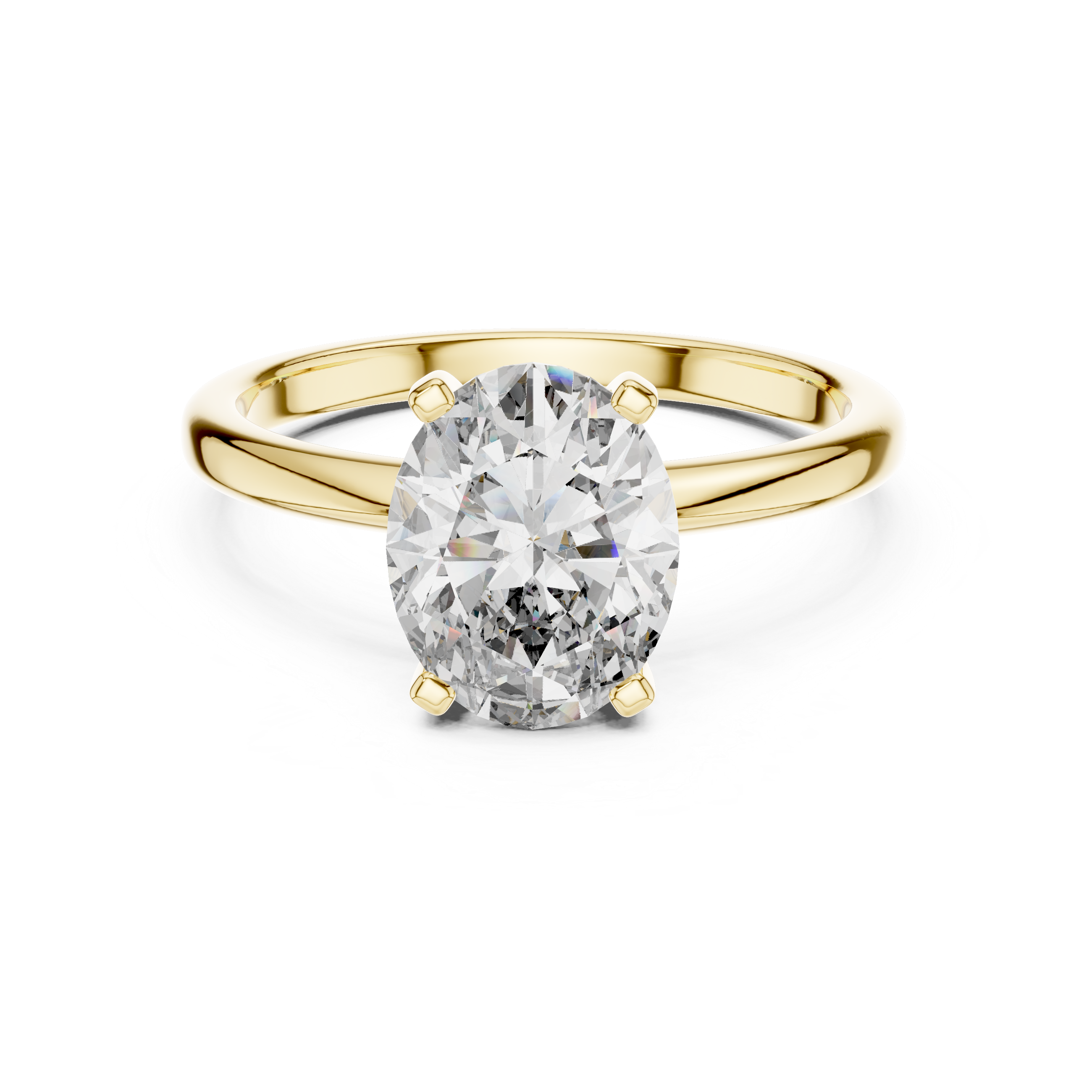 2 Carat Oval Cut Solitaire Lab Diamond Engagement Ring