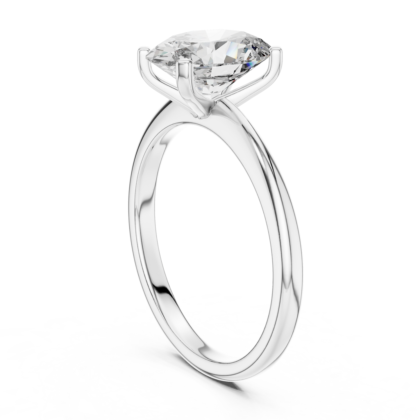 2 Carat Oval Cut Solitaire Lab Diamond Engagement Ring
