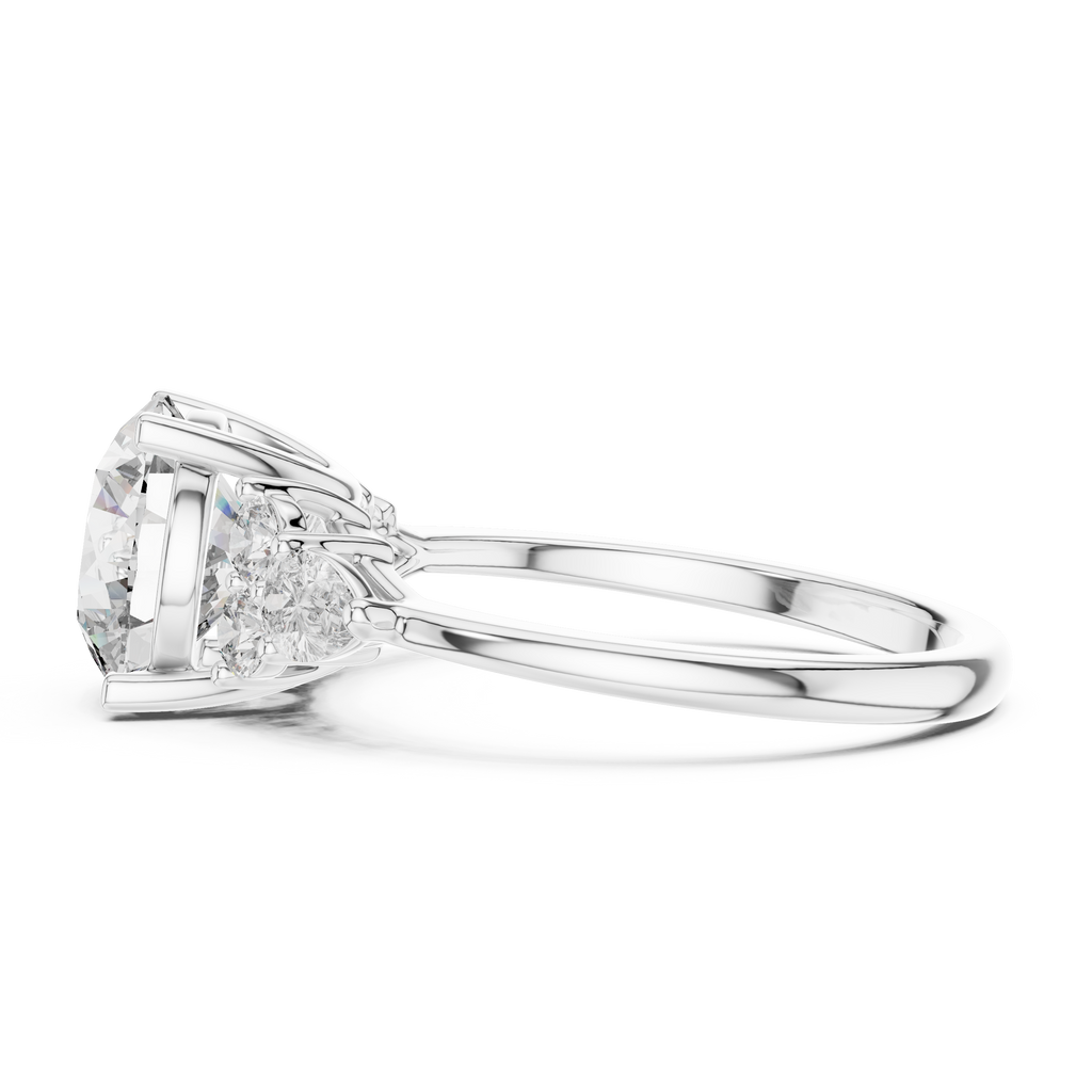 2.50 Carat Round Cut Lab Diamond Engagement Ring