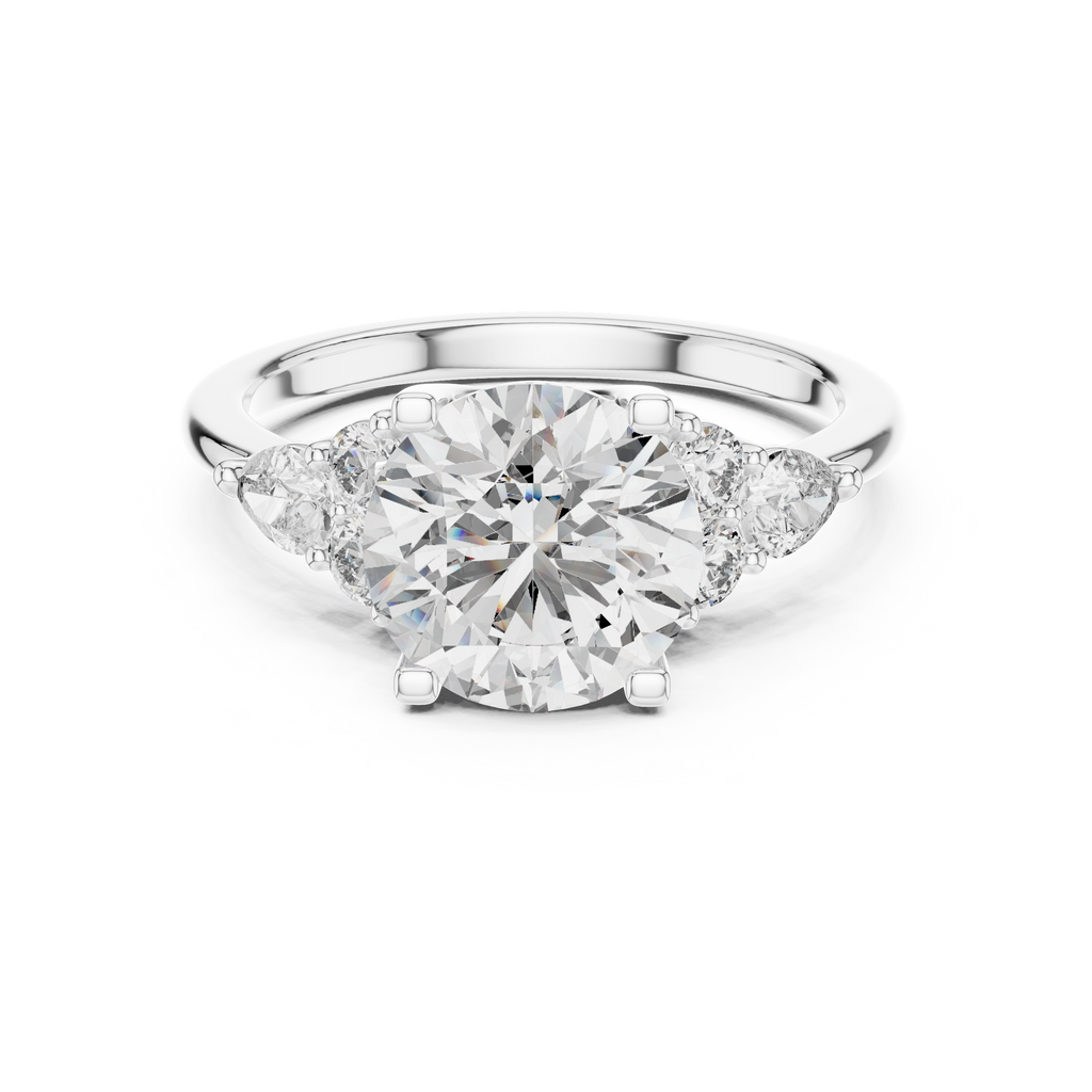 2.50 Carat Round Cut Lab Diamond Engagement Ring