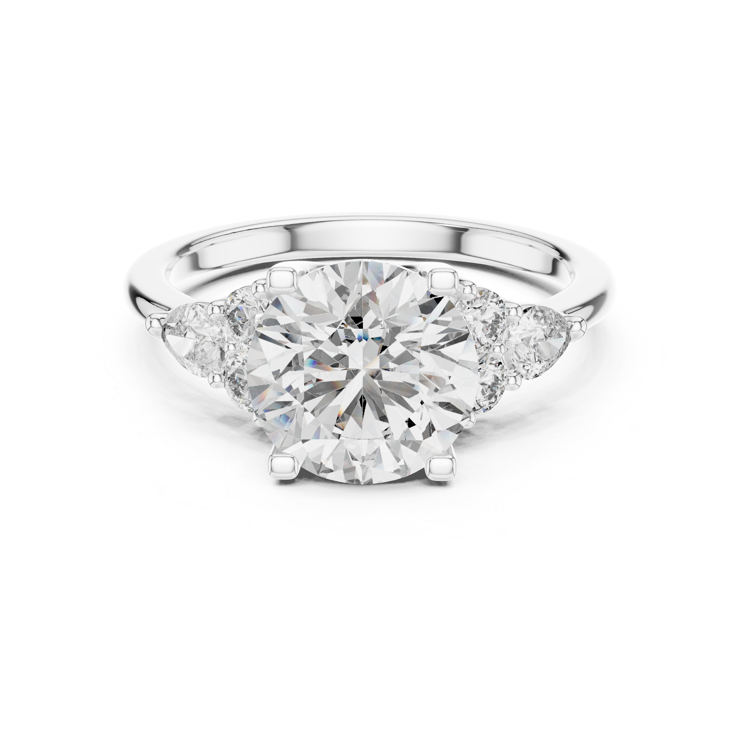 2.50 Carat Round Cut Lab Diamond Engagement Ring