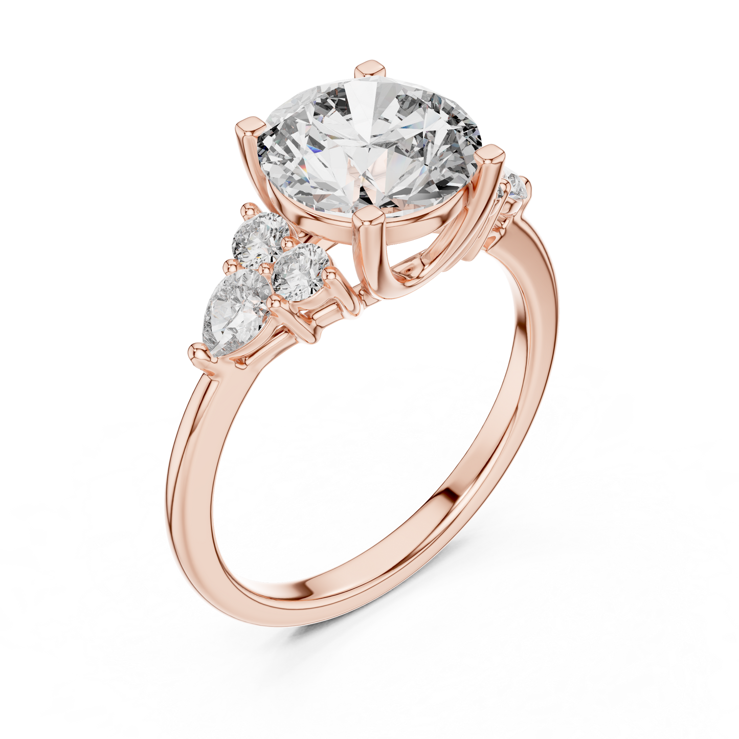 2.50 Carat Round Cut Lab Diamond Engagement Ring