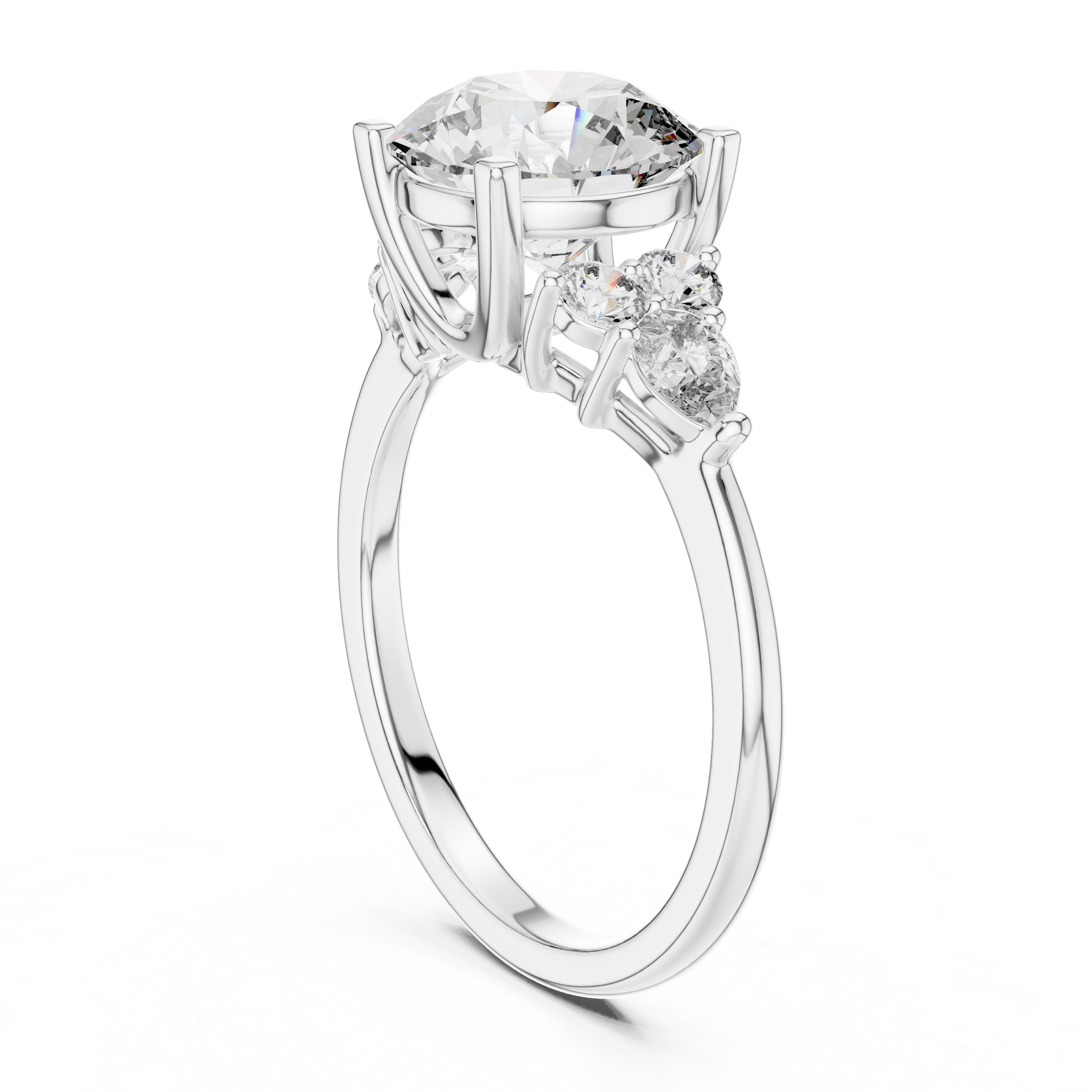 2.50 Carat Round Cut Lab Diamond Engagement Ring