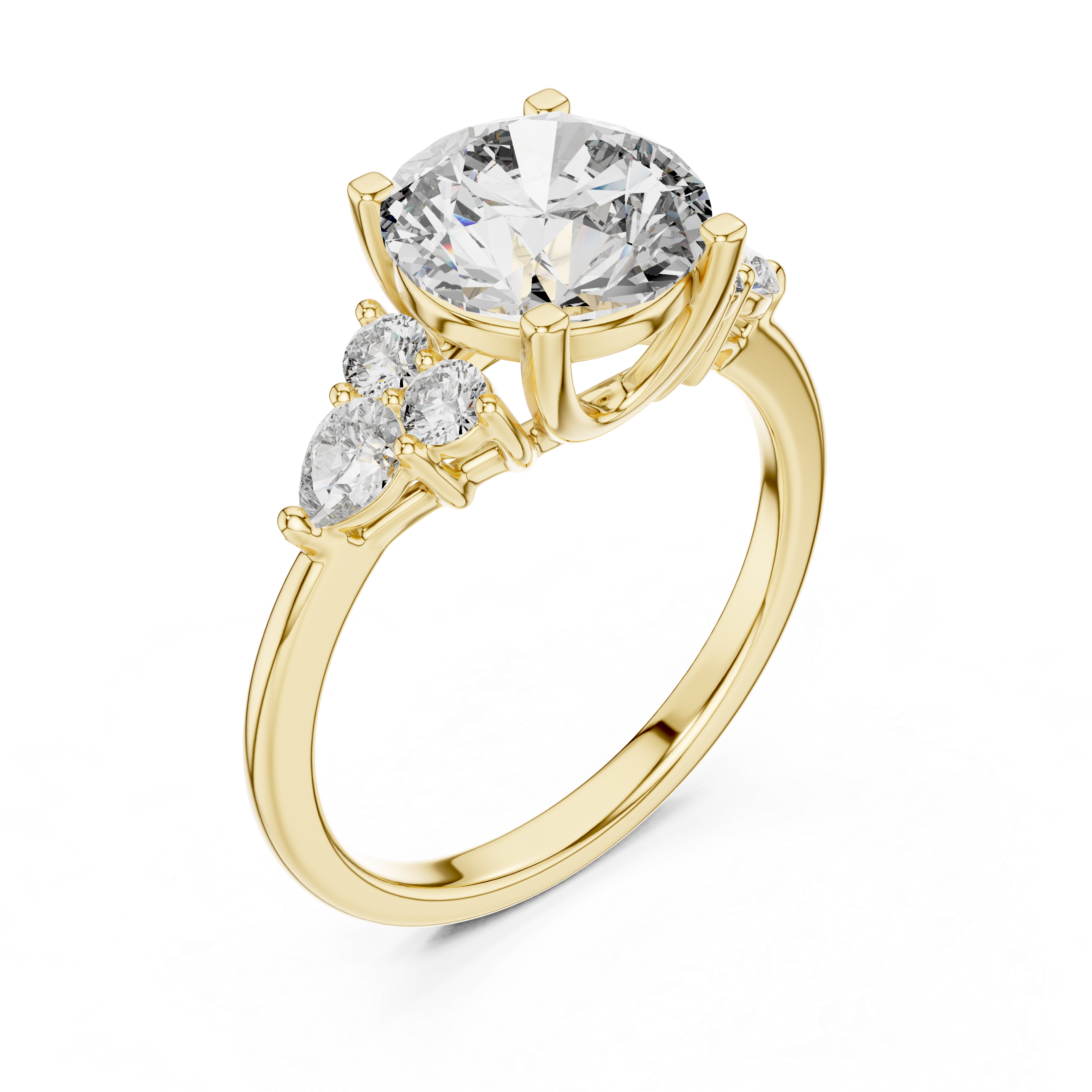 2.50 Carat Round Cut Lab Diamond Engagement Ring