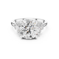 Lab Diamond Round Cut Engagement Ring with Side Stones