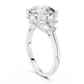 Lab Diamond Round Cut Engagement Ring with Side Stones