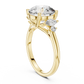 Lab Diamond Round Cut Engagement Ring with Side Stones