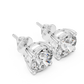 4 Carat Round Cut Lab Diamond Stud Earrings