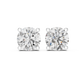 4 Carat Round Cut Lab Diamond Stud Earrings