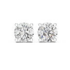 4 Carat Round Cut Lab Diamond Stud Earrings