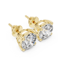 4 Carat Round Cut Lab Diamond Stud Earrings