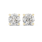 4 Carat Round Cut Lab Diamond Stud Earrings