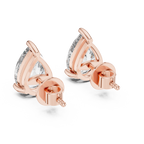 3.50 Carat Pear Cut Lab Diamond Stud Earrings