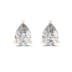 3.50 Carat Pear Cut Lab Diamond Stud Earrings