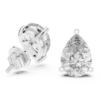3.50 Carat Pear Cut Lab Diamond Stud Earrings