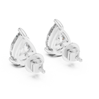 3.50 Carat Pear Cut Lab Diamond Stud Earrings