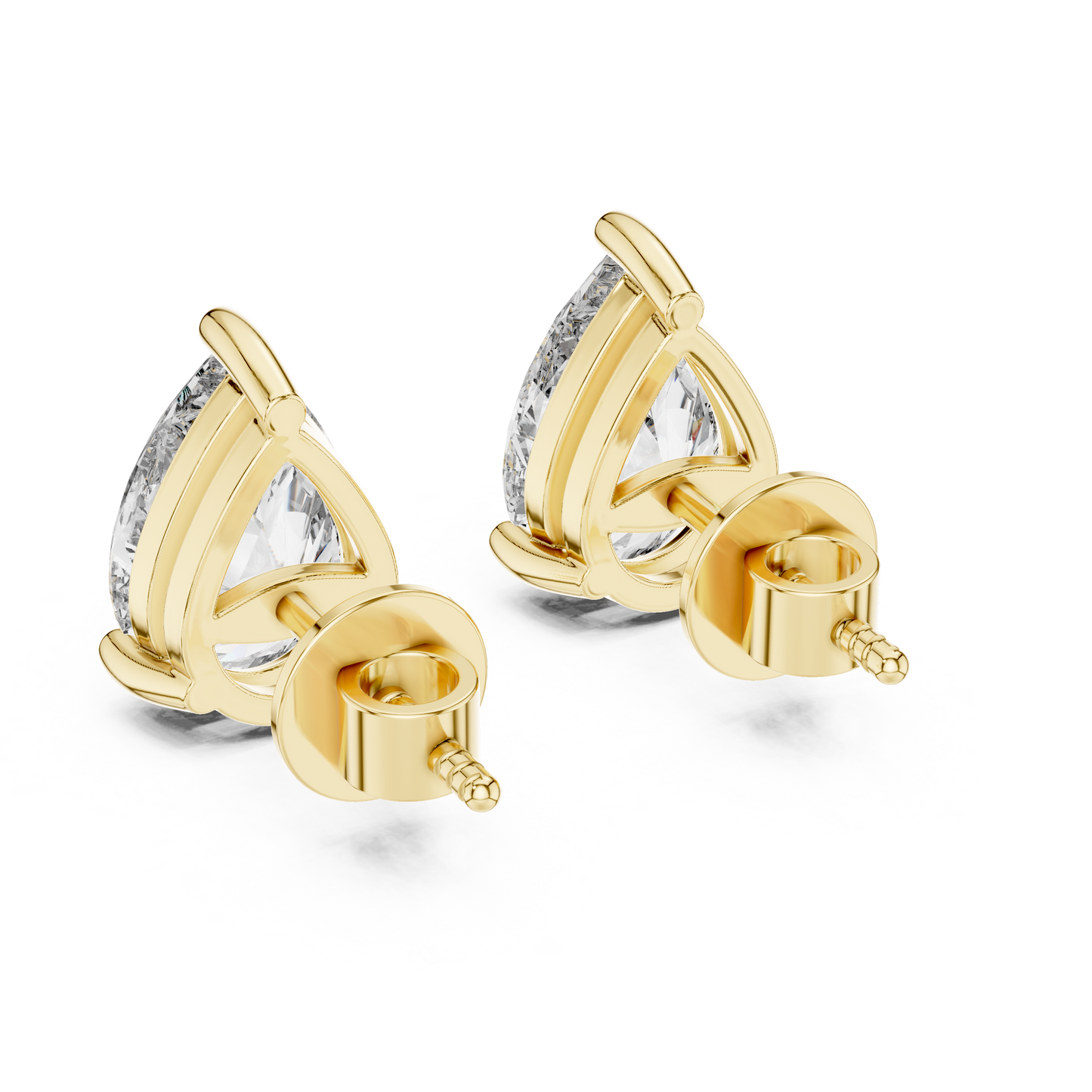 3.50 Carat Pear Cut Lab Diamond Stud Earrings