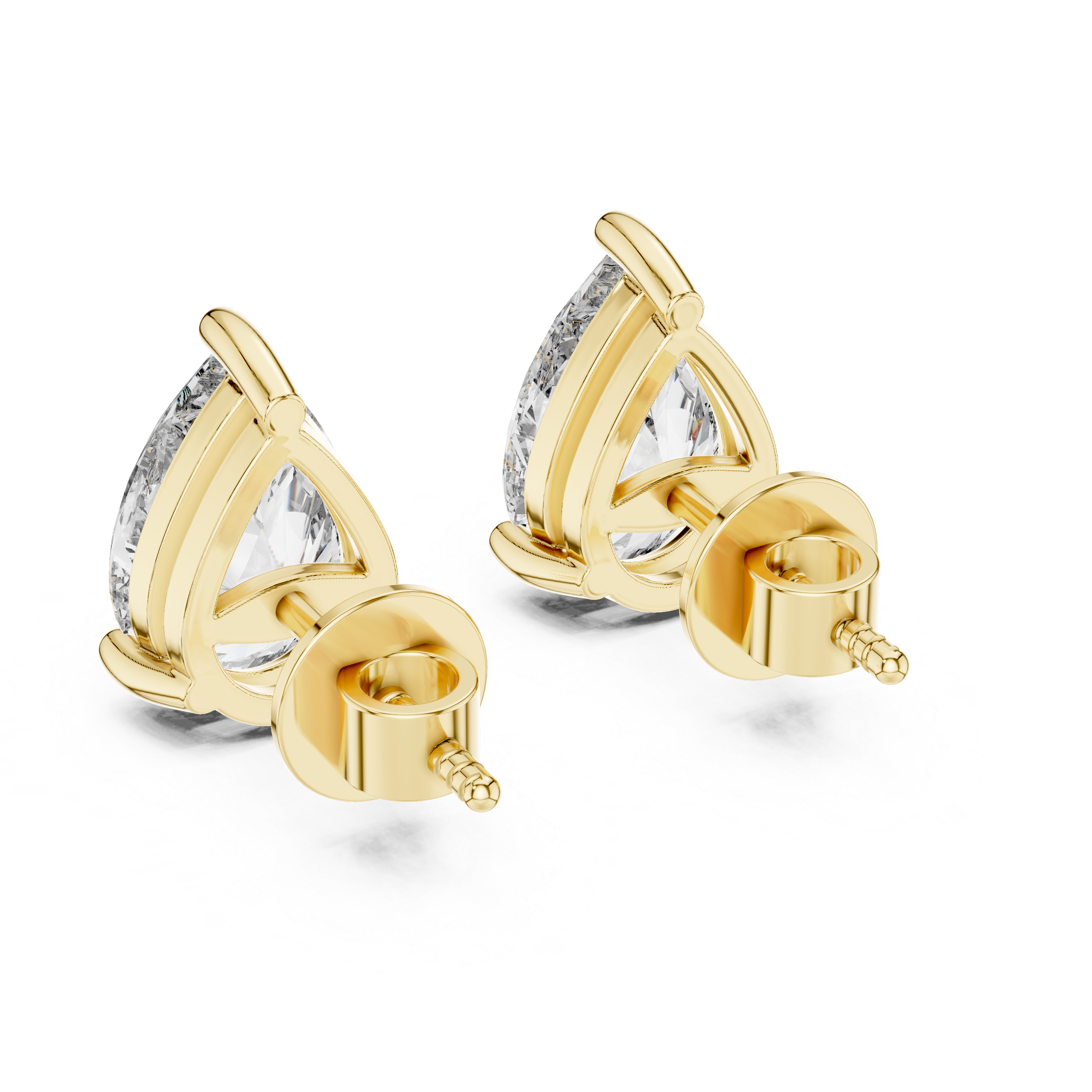 3.50 Carat Pear Cut Lab Diamond Stud Earrings