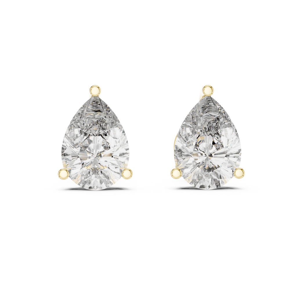 3.50 Carat Pear Cut Lab Diamond Stud Earrings