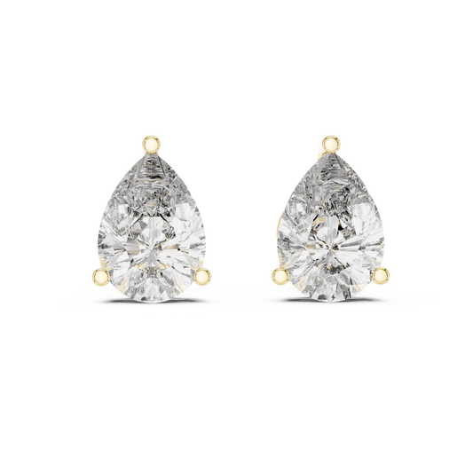3.50 Carat Pear Cut Lab Diamond Stud Earrings