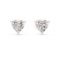 1.50 Carat Heart Cut Lab Diamond Stud Earrings