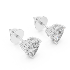 1.50 Carat Heart Cut Lab Diamond Stud Earrings