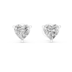 1.50 Carat Heart Cut Lab Diamond Stud Earrings