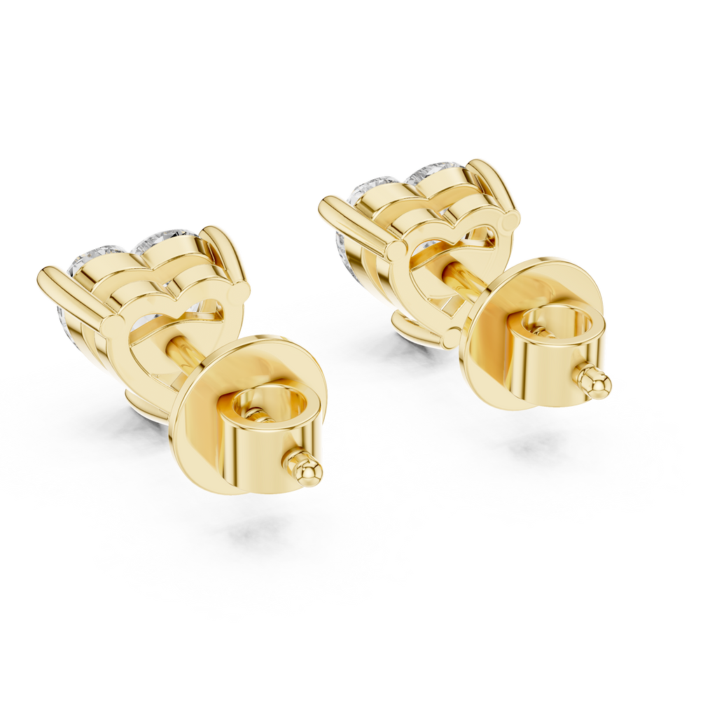 1.50 Carat Heart Cut Lab Diamond Stud Earrings