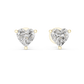 1.50 Carat Heart Cut Lab Diamond Stud Earrings