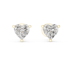 1.50 Carat Heart Cut Lab Diamond Stud Earrings