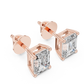 Emerald Cut 2.50 Carat Diamond Stud Earrings