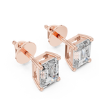 Emerald Cut 2.50 Carat Diamond Stud Earrings