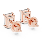 Emerald Cut 2.50 Carat Diamond Stud Earrings