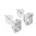 Emerald Cut 2.50 Carat Diamond Stud Earrings