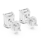 Emerald Cut 2.50 Carat Diamond Stud Earrings