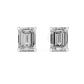 Emerald Cut 2.50 Carat Diamond Stud Earrings