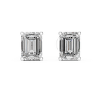 Emerald Cut 2.50 Carat Diamond Stud Earrings