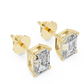 Emerald Cut 2.50 Carat Diamond Stud Earrings