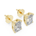 Emerald Cut 2.50 Carat Diamond Stud Earrings