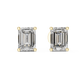 Emerald Cut 2.50 Carat Diamond Stud Earrings