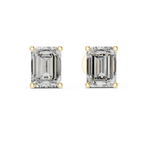 Emerald Cut 2.50 Carat Diamond Stud Earrings